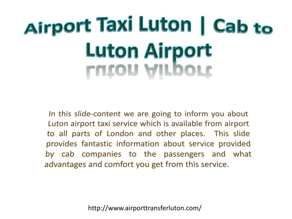 airport taxi luton cab to luton airport