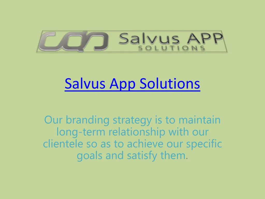 salvus app solutions