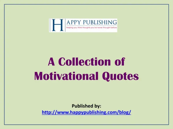 A Collection of Motivational Quotes