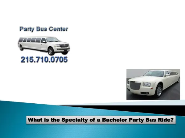 What is the Specialty of a Bachelor Party Bus Ride