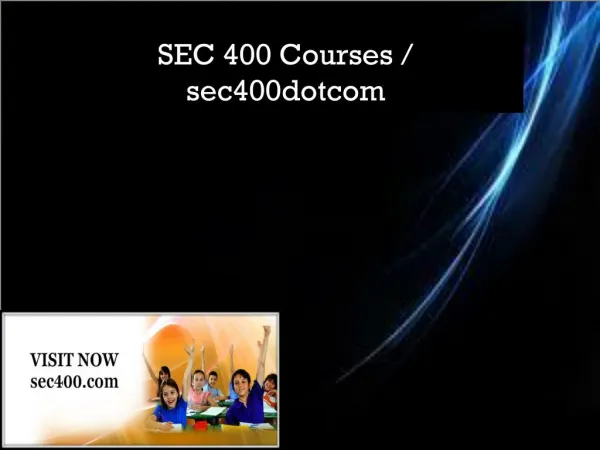 SEC 400 Courses / sec400dotcom