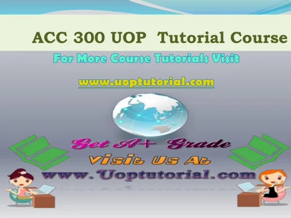 ACC 291 NEW TUTORIAL / Uoptutorial