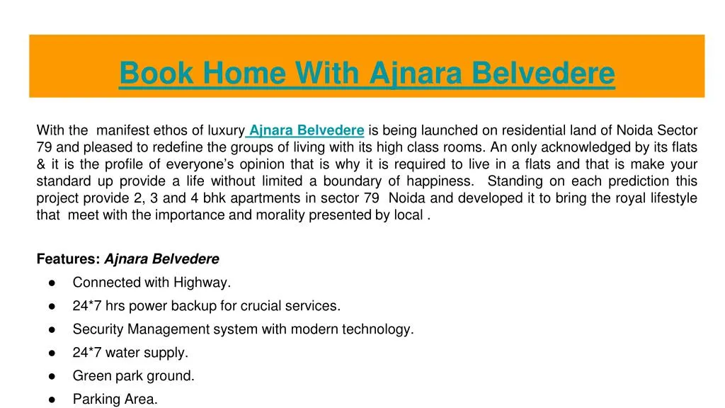 book home with ajnara belvedere