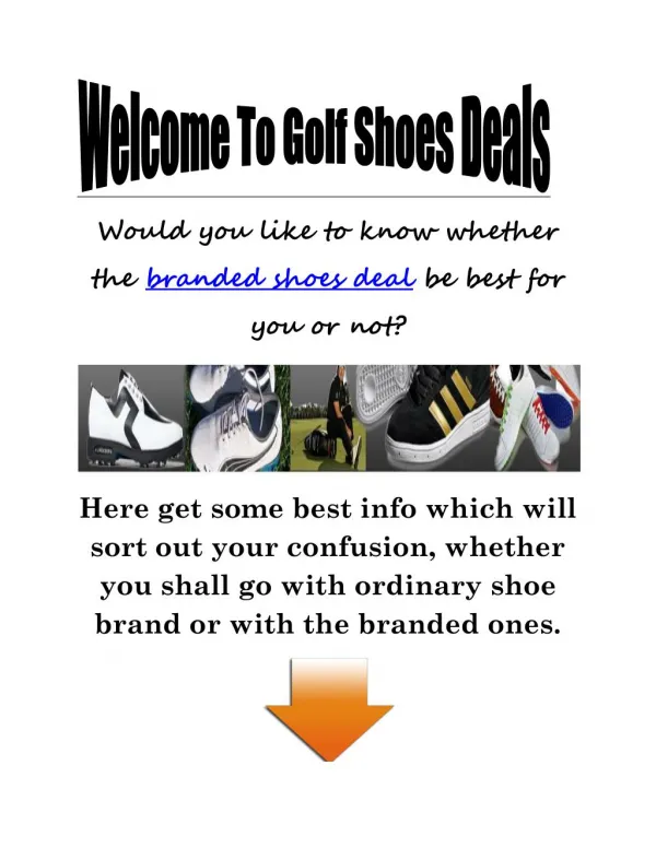 Online Junior Golf Shoes For Sale: Should I Choose Only The Branded One?