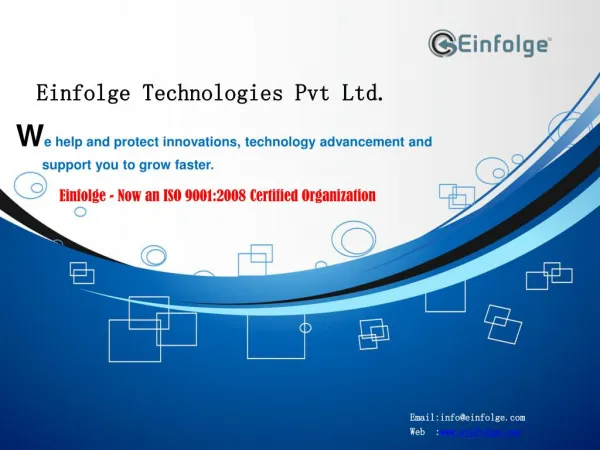 Patent Registration Services By Einfolge Technologies