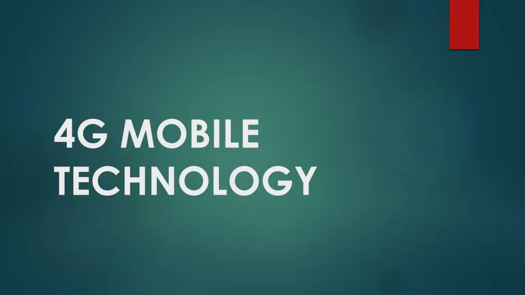 4g mobile technology