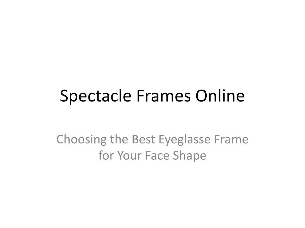 spectacle frames online
