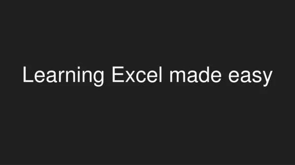 Excel for business
