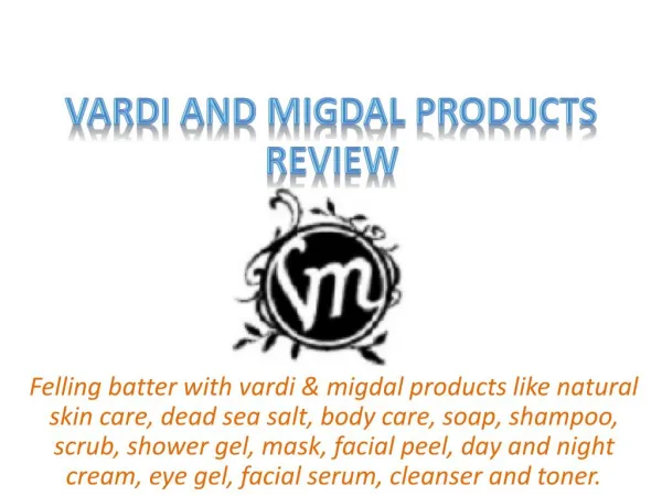 Vardi and Migdal Product Top Reviews