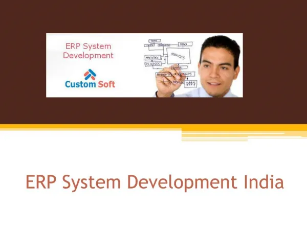 ERP System by Custom Soft India