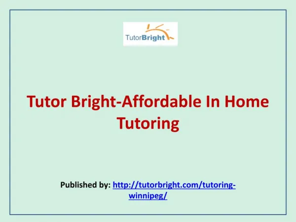 Affordable In Home Tutoring