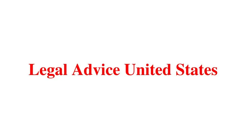 legal advice united states
