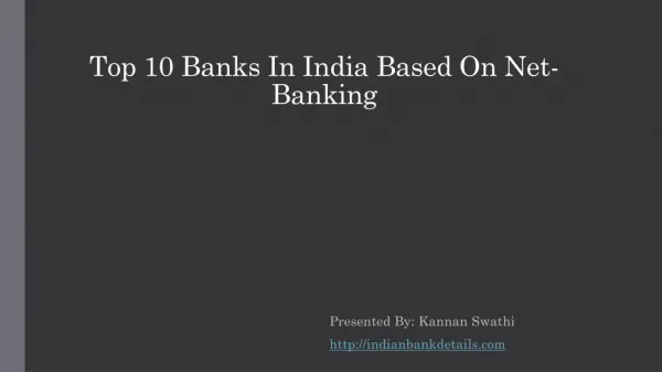 Top 10 Banks In India Based On Net-Banking