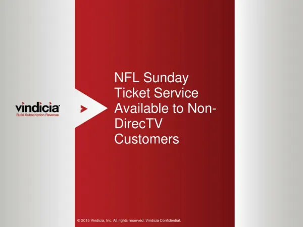 NFL Sunday Ticket Service Available to Non-DirecTV Customers