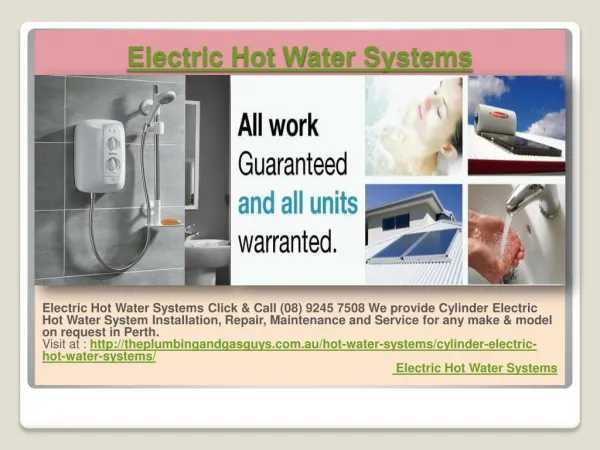 electric hot water systems