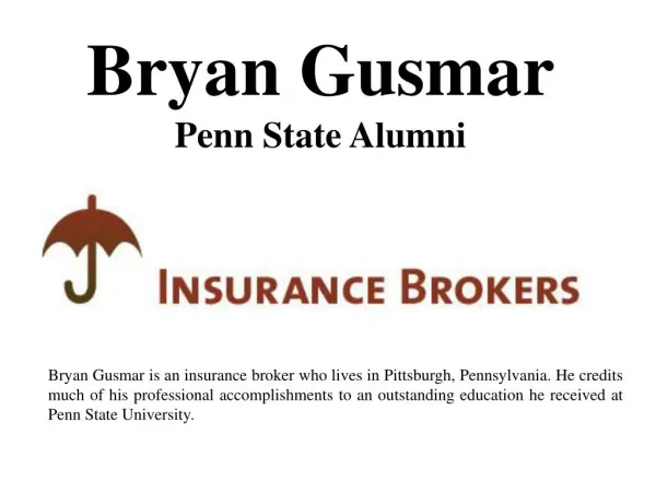 Bryan Gusmar Penn State Alumni