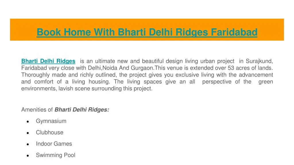 book home with bharti delhi ridges faridabad