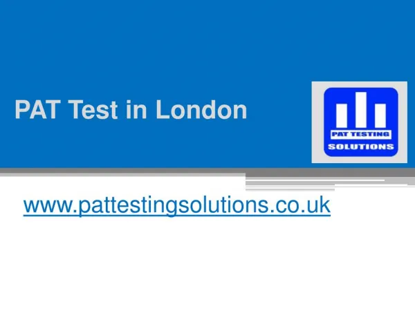 PAT Test in London - www.pattestingsolutions.co.uk