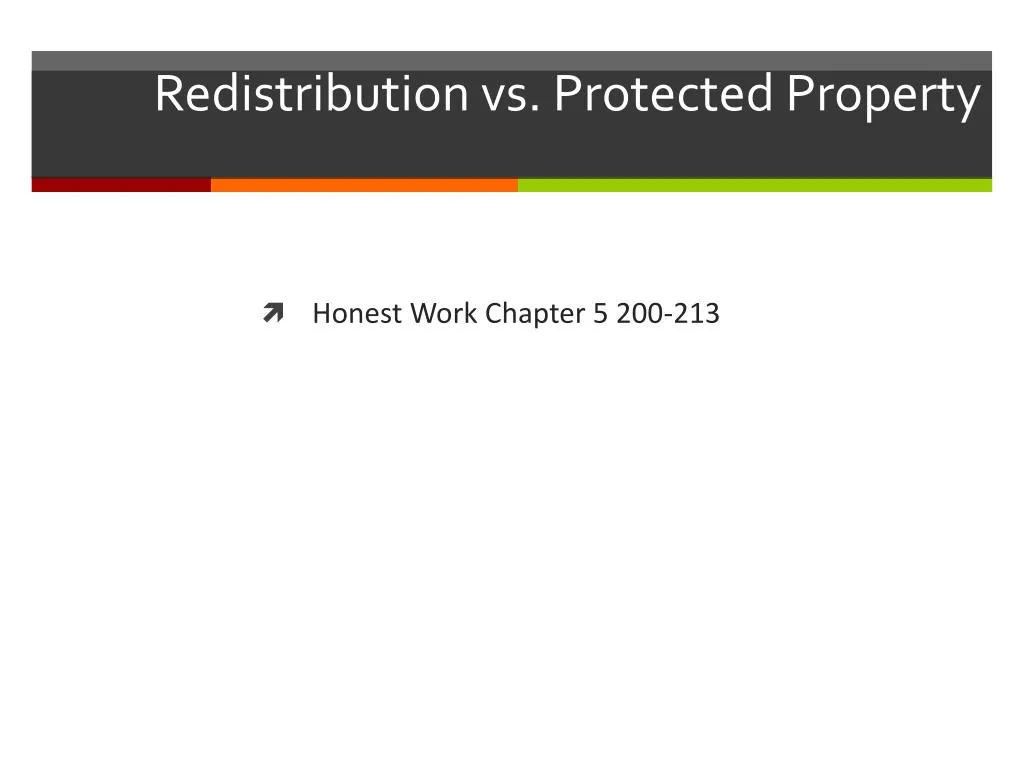 redistribution vs protected property