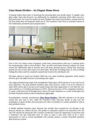 Glass Room Dividers - An Elegant Home Decor - slide 1
