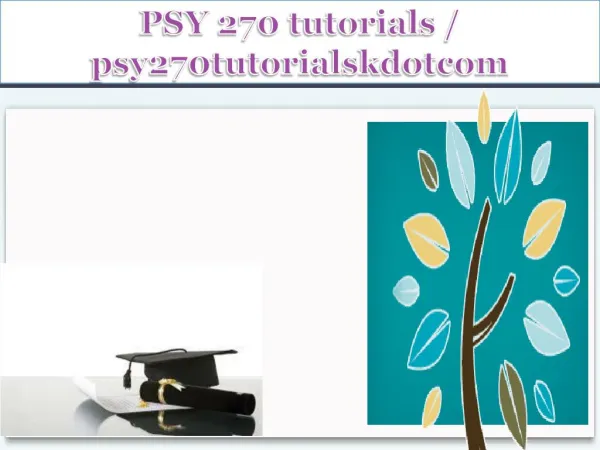 PSY 270 tutorials / psy270tutorialskdotcom