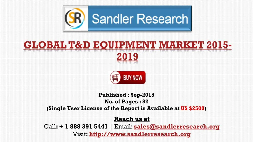 global t d equipment market 2015 2019