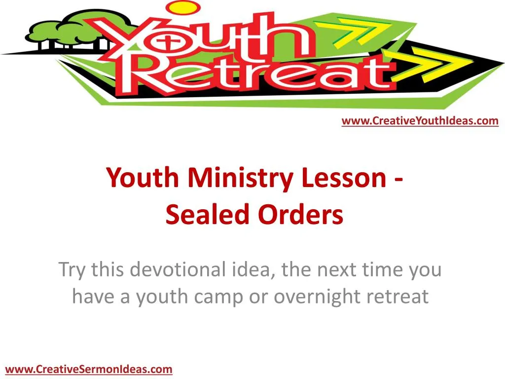 youth ministry lesson sealed orders