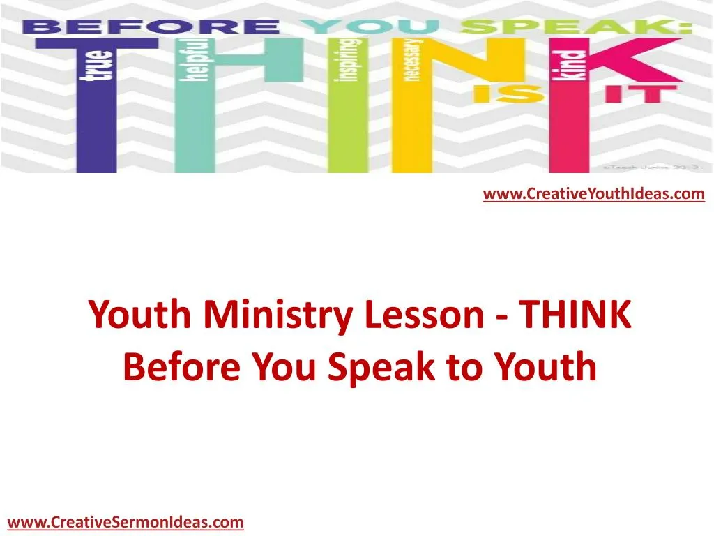 youth ministry lesson think before you speak to youth