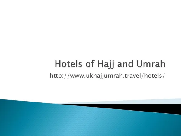 Hotels in Makkah & Madinah