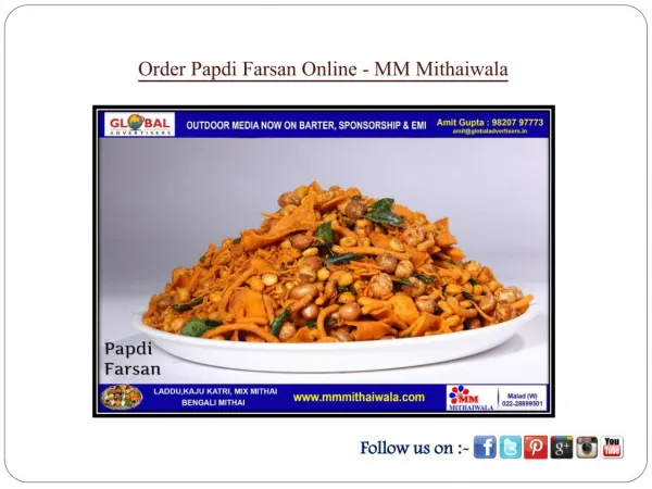 Order Papdi Farsan Online- MM Mithaiwala