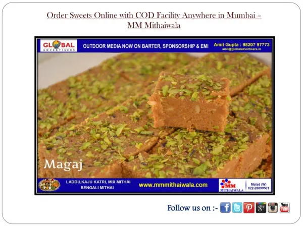 Order Sweets Online with COD Facility Anywhere in Mumbai- MM Mithaiwala