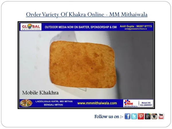 Order Variety Of Khakra Online- MM Mithaiwala