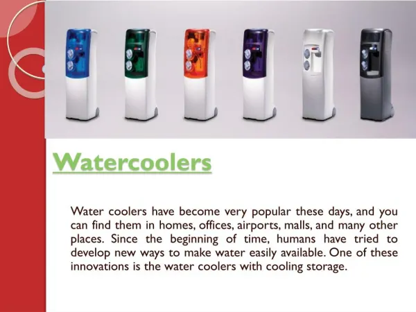 Water Coolers In The Office