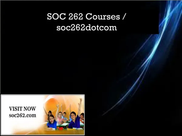 SOC 262 Courses / soc262dotcom