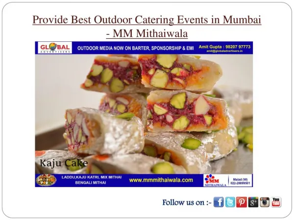 Provide Best Outdoor Catering Events in Mumbai - MM Mithaiwala