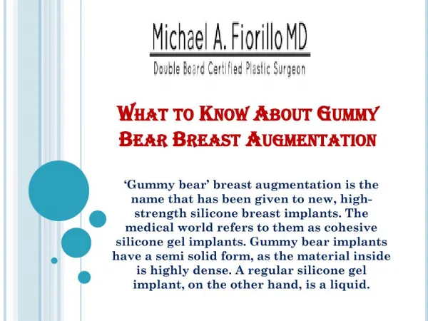 What to Know About Gummy Bear Breast Augmentation