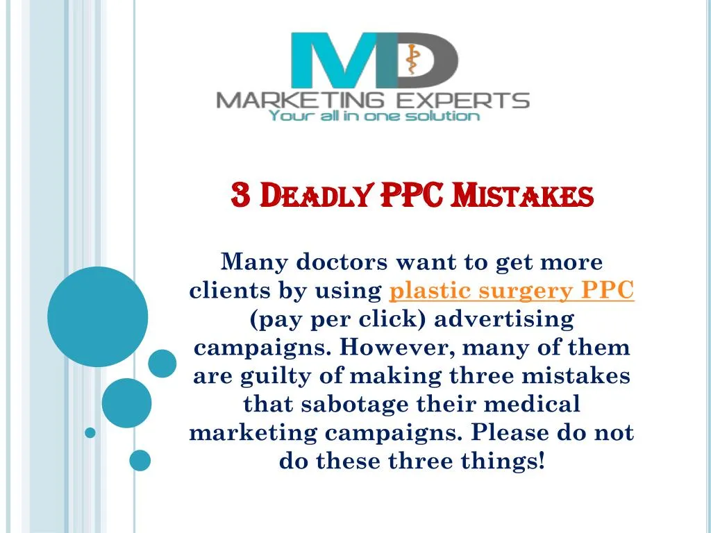 3 deadly ppc mistakes