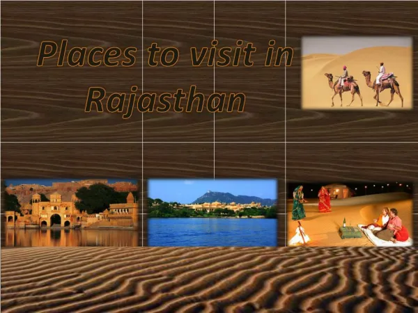Top most visiting places in Rajasthan