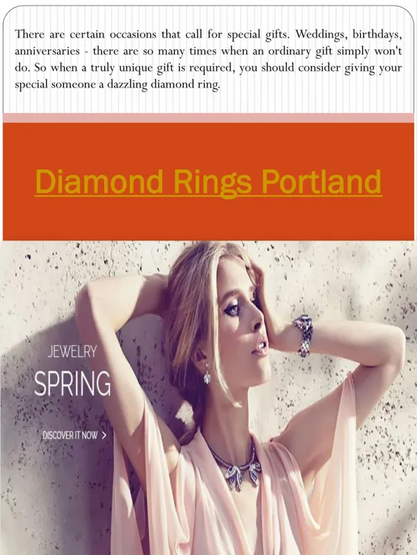 Diamond Rings Portland