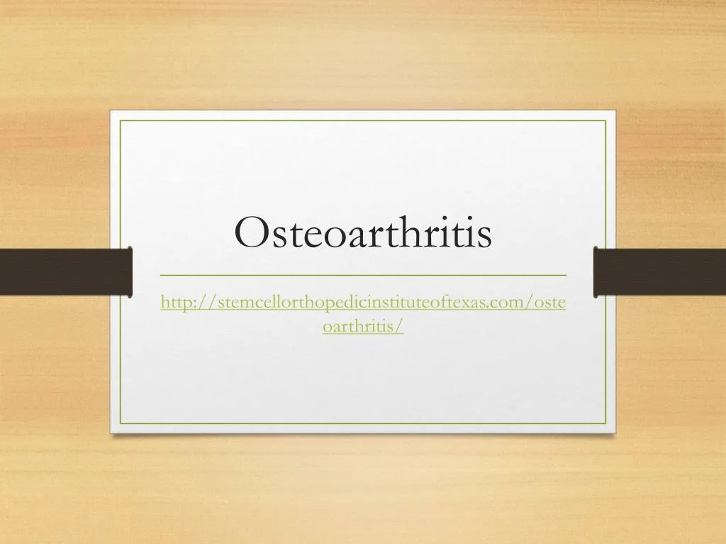 osteoarthritis