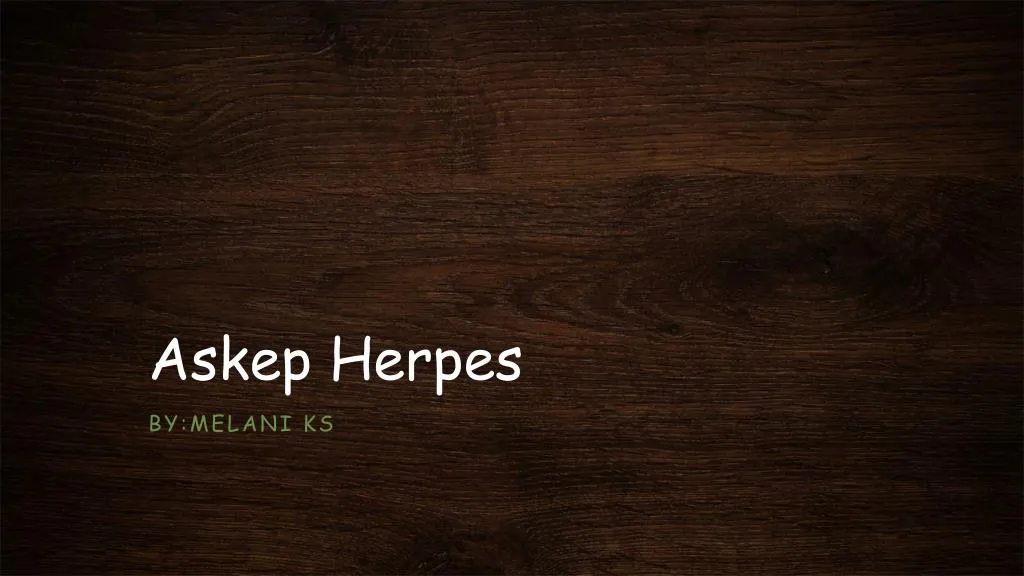askep herpes