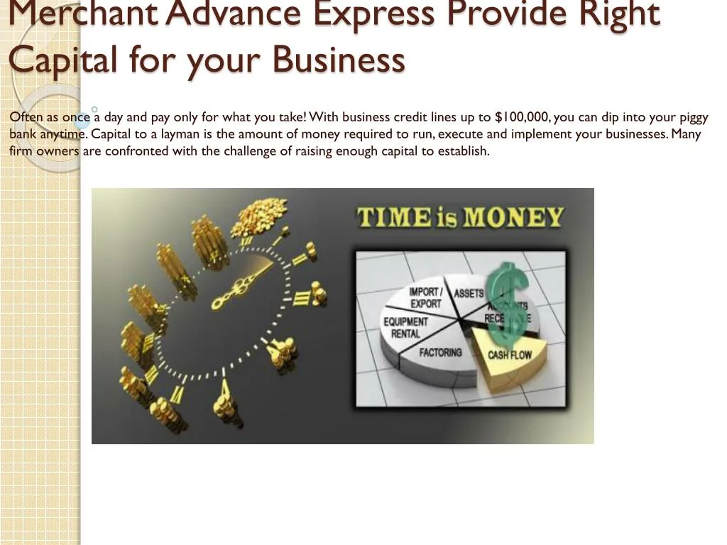 merchant advance express provide right capital for your business