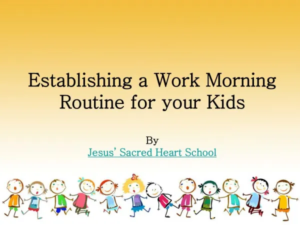 Establishing a Work Morning Routine for Your Kids