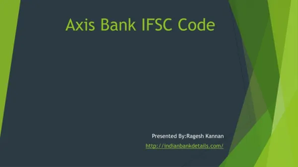 Axis Bank IFSC code