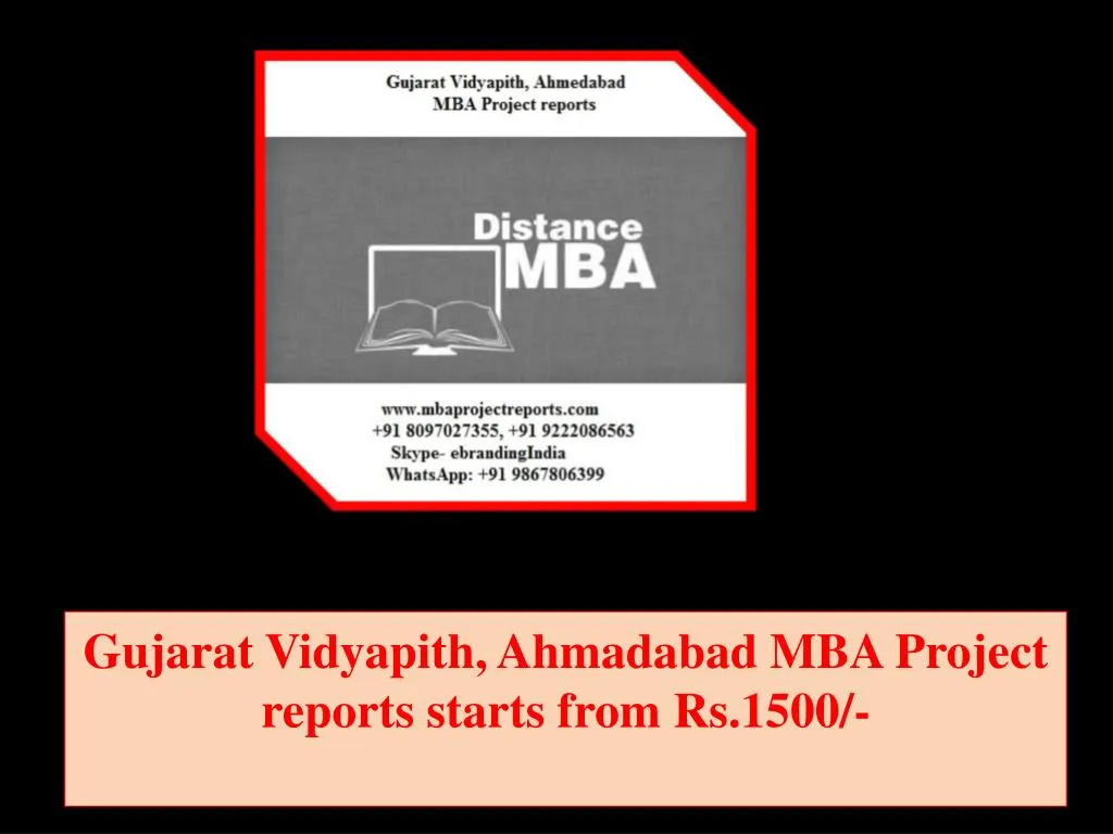 gujarat vidyapith ahmadabad mba project reports starts from rs 1500