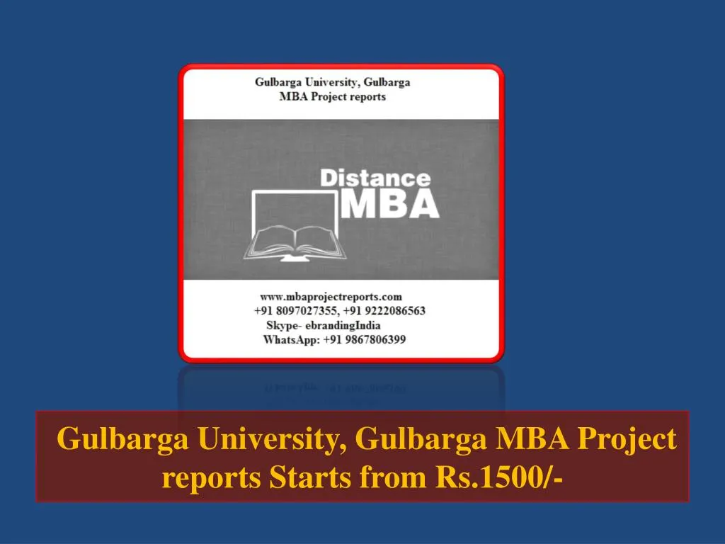 gulbarga university gulbarga mba project reports starts from rs 1500