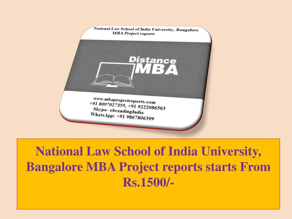 national law school of india university bangalore mba project reports starts from rs 1500