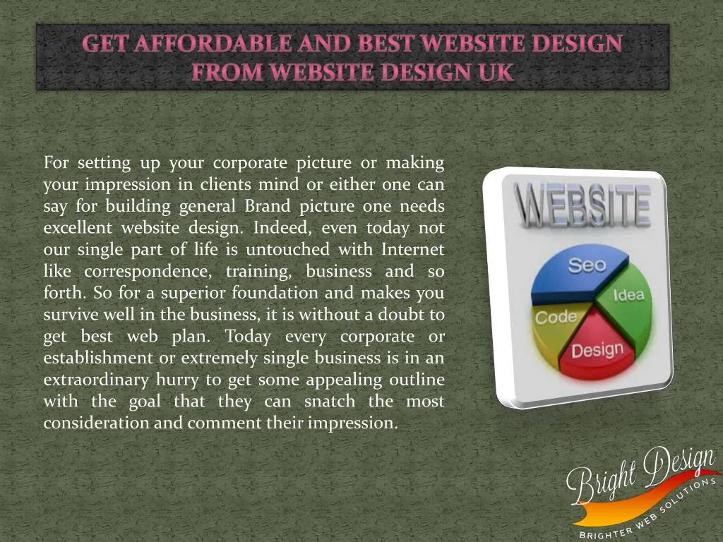 get affordable and best website design from website design uk