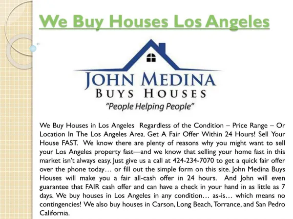 Sell My House Quick Los Angeles