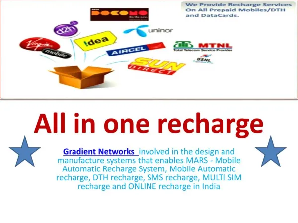 all in One Recharge in India